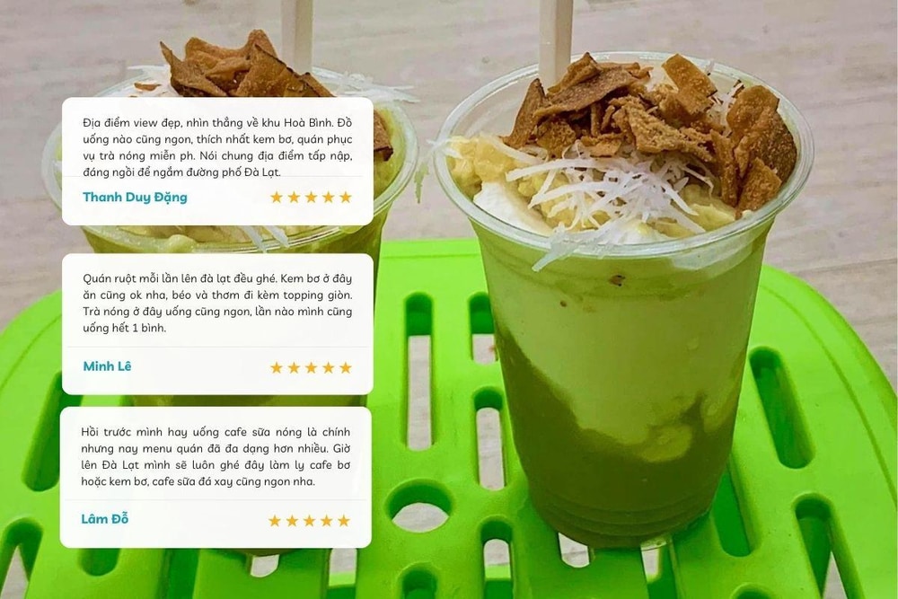 Cảm nhận của thực khách khi thưởng thức kem bơ tại quán Gấu’s Cafe & Kem bơ Đà Lạt